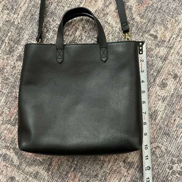 Madewell Crossbody Tote - Black Leather - Picture 9 of 11